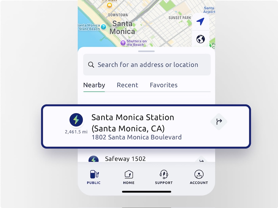 Mobile app user interface
